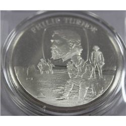 1.3 TROY OZ SILVER CANADIAN EXPLORERS MEDALLION X2