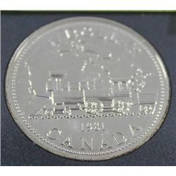 1981 STEAM LOCOMOTIVE CASED SILVER DOLLAR