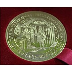 1975 GOLD PLATED CHESTER CATHEDRAL PROOD MEDALLION