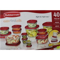 RUBBERMAID 40 PC PLASTIC CONTAINER SET