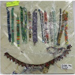 DISPLAY OF HAND BEADED JEWELLERY