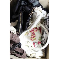 BOX OF PURSES INCLUDES A "HELLO KITTY" PURSE