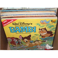 BOX OF 10 WALT DISNEY COLLECTIBLE LP RECORDS &