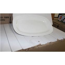 CASE OF 12 BONE CHINA SERVING PLATTERS