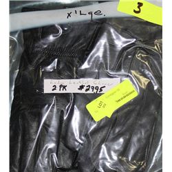 PK OF 2 LADIES XL LEATHER GLOVES X3