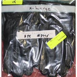 PK OF 2 MENS XL  LEATHER GLOVES X2