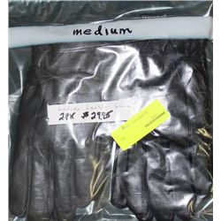 PK OF 2 LADIES LEATHER GLOVES SIZE M
