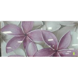 SET OF 3 PINK FLOWER CANVAS PICTURES