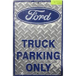 FORD TRUCK PARKING ONLY CHECKERPLATE SIGN