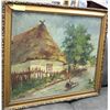 Image 1 : 100 YR OLD EUROPEAN SIGNED OIL ON CANVAS