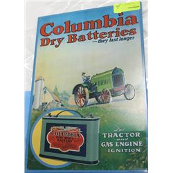 COLUMBIA DRY BATTERIES TRACTOR AND GAS ENGINE