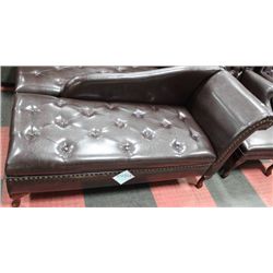 NEW CHOCOLATE BROWN LEATHERETTE STORAGE