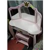 Image 1 : LITTLE GIRLS PINK VANITY W/STOOL