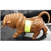 Image 1 : WOODEN BULL CARVING/CHIPPED HORN