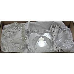 SET OF 3 GLASS DOLPHIN ORNAMENTS