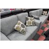 Image 1 : NEW GREY FABRIC SHOWHOME SOFA W LOVE SEAT
