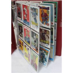 RED BINDER W/ O-PEE-CHEE ARCHIVES 2002 HOCKEY CARD