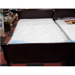 NEW CHERRY WOOD QU SIZE SLEIGH BEDFRAME
