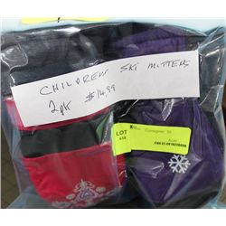 PK OF 2 CHILDRENS SKI MITTENS