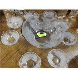 FLOWER PATTERN SALAD BOWL SET