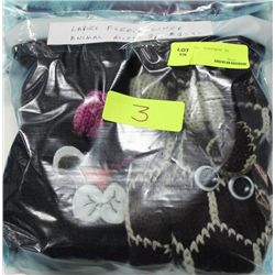 PK OF 2 LADIES FLEECE LINED ANIMAL MITS X3