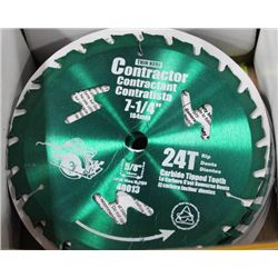 7 1/4" CONTRACTOR CARBIDE TIP CIRCULAR SAW BLADE