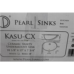 NEW IN BOX PEARL SINKS UNDERMOUNT SINK