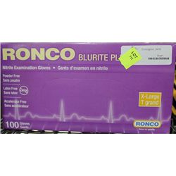 BOX OF 100 RONCO POWDER FREE EXAMINATION GLOVES
