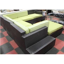 RATTAN STYLE PATIO FURNITURE SET ON CHOICE: GREEN