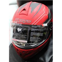 YOUTH SMALL MOTORCYCLE RACING HELMET BLACK/RED