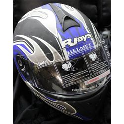 YOUTH SMALL MOTORCYCLE RACING HELMET BLUE