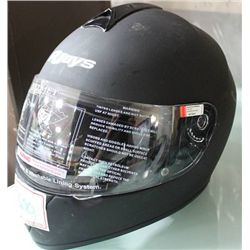 YOUTH MEDIUM MOTORCYCLE RACING HELMET BLACK