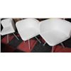 Image 1 : 3 SHOWHOME WHITE LEATHERETTE SIDECHAIRS