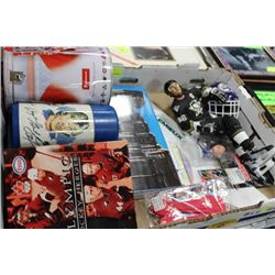 BOX OF HOCKEY COLLECTIBLES