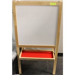 DUAL FOLDABLE WHITEBOARD/CHALKBOARD EASLE W/