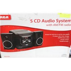 RCA 5CD CHANGER  AUDIO SYSTEM W / AUX INPUT, RADIO