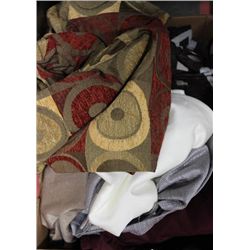 BOX OF ASSORTED CURTAINS