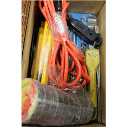 BOX OF TOOLS W/ SOCKET SET, CHISEL SET