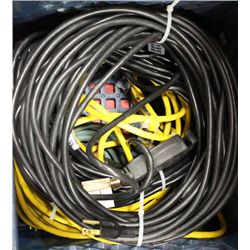 BOX OF EXTENSION CORDS