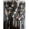 Image 1 : BOX W / 12 PIECE SS / GLASS CANISTER SET- 3 SIZES