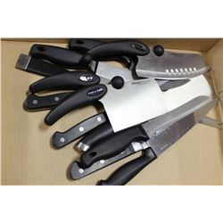 BOX W/ "MIRACLE BLADE III" & ROYAL HIGHLANDS CUTLE