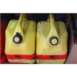 SET OF 2 LARGE YELLOW JERRY CANS