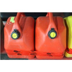 SET OF 2 LARGE RED JERRY CANS