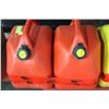 Image 1 : SET OF 2 LARGE RED JERRY CANS