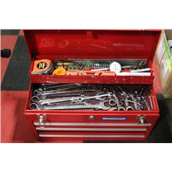 TOOL BOX WITH MASTERCRAFT TOOLS ON CHOICE