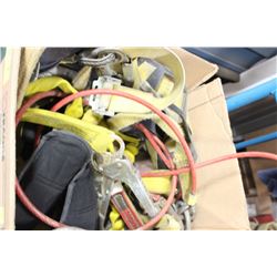 BOX OF HARNESSES AND LANYARDS