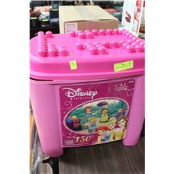 WALT DISNEY PINK BIN OF MEGA BLOCKS