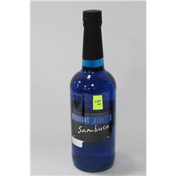 750ML BOTTLE OF MIDNIGHT BLUE SAMBUCA LIQUEUR