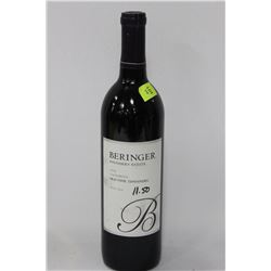 750ML BOTTLE OF 2005 & 2009 BERINGER ZINFANDEL X2