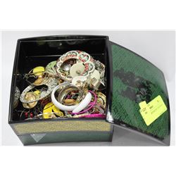 3 TIER JEWELRY BOX W/ CONTENTS